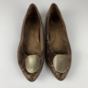 Aerosoles Poster Girl Ballet Flat Size 7 Tan Slip On Flats Skimmer
